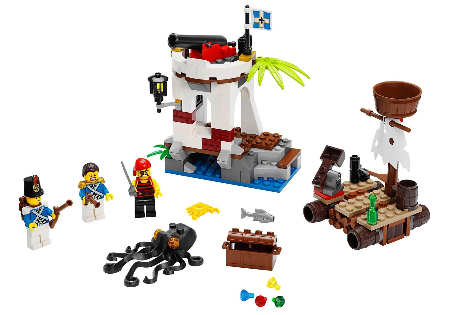Lego 70410 Pirates: Soldaten-Wachposten mit Piratenfloß - plegobil