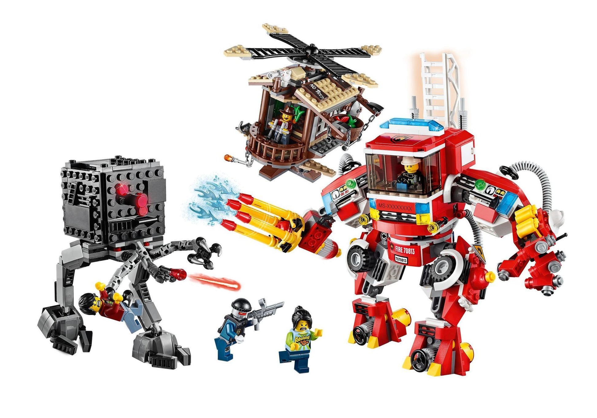 Lego 70813 The Lego Movie: Windmühle und Feuerwehr-Roboter Verstärkung - plegobil