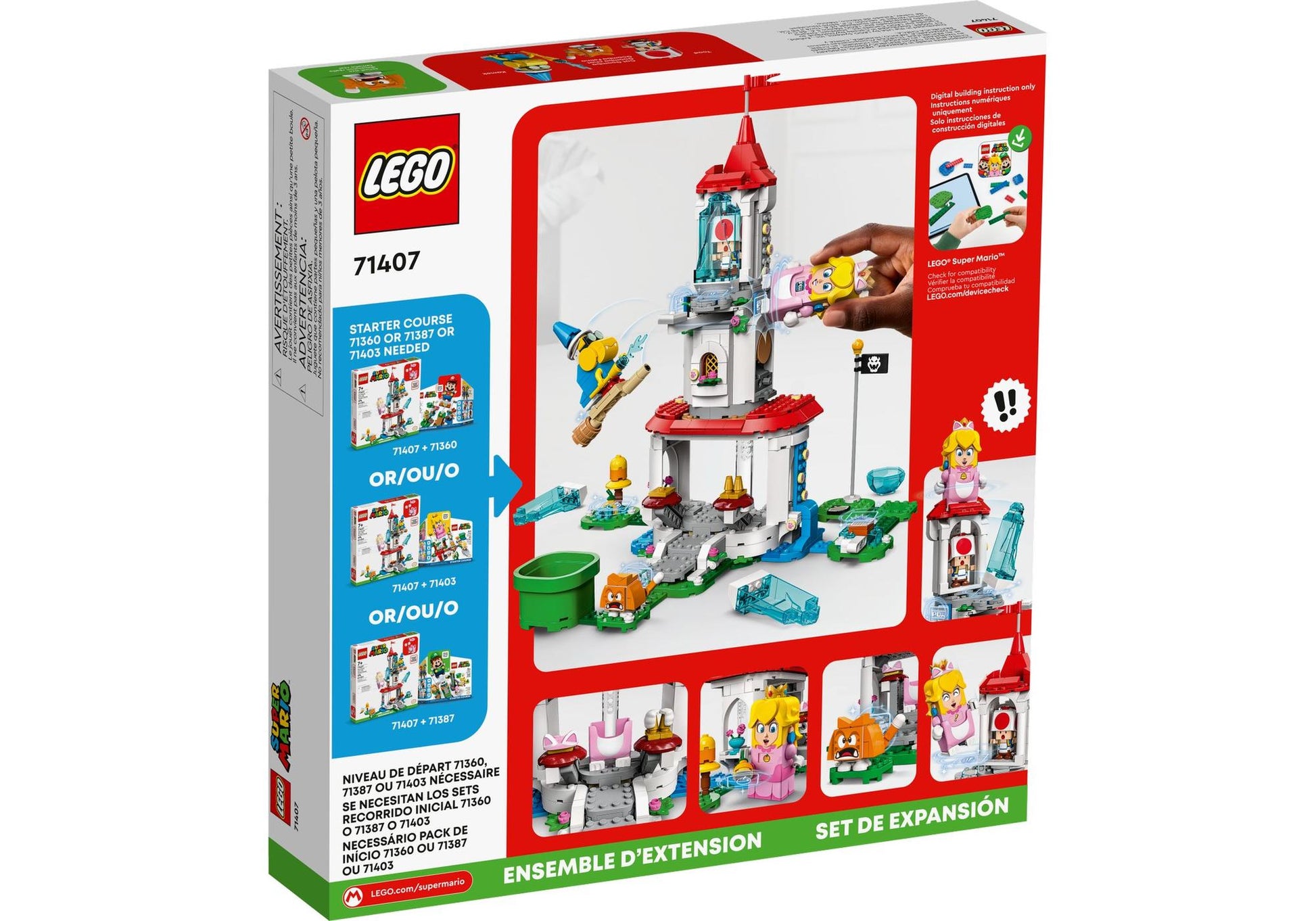 Lego 71407 Super Mario: Katzen-Peach-Anzug und Eisturm - Erweiterungsset - plegobil