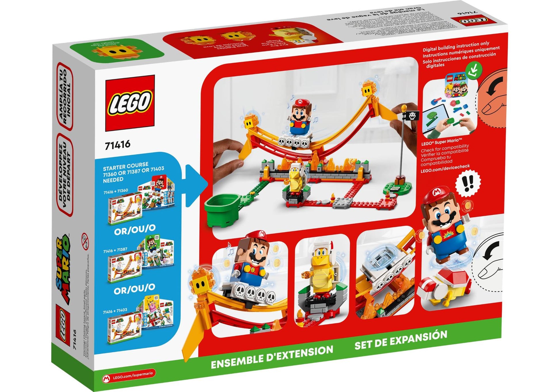 Lego 71416 Super Mario: Lavawelle-Fahrgeschäft - Erweiterungsset - plegobil