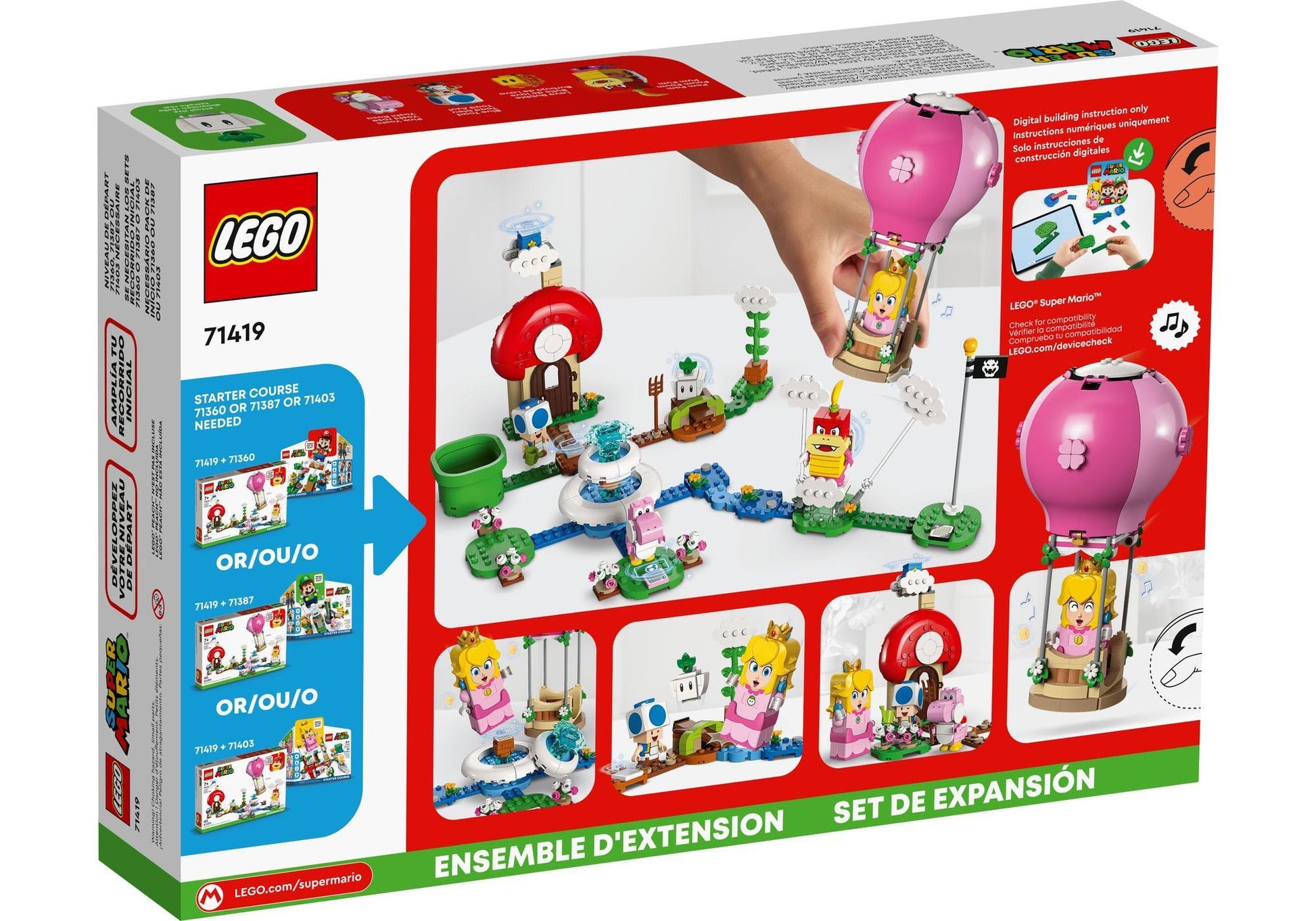 Lego 71419 Super Mario: Peach auf Ballonfahrt - Erweiterungsset - plegobil