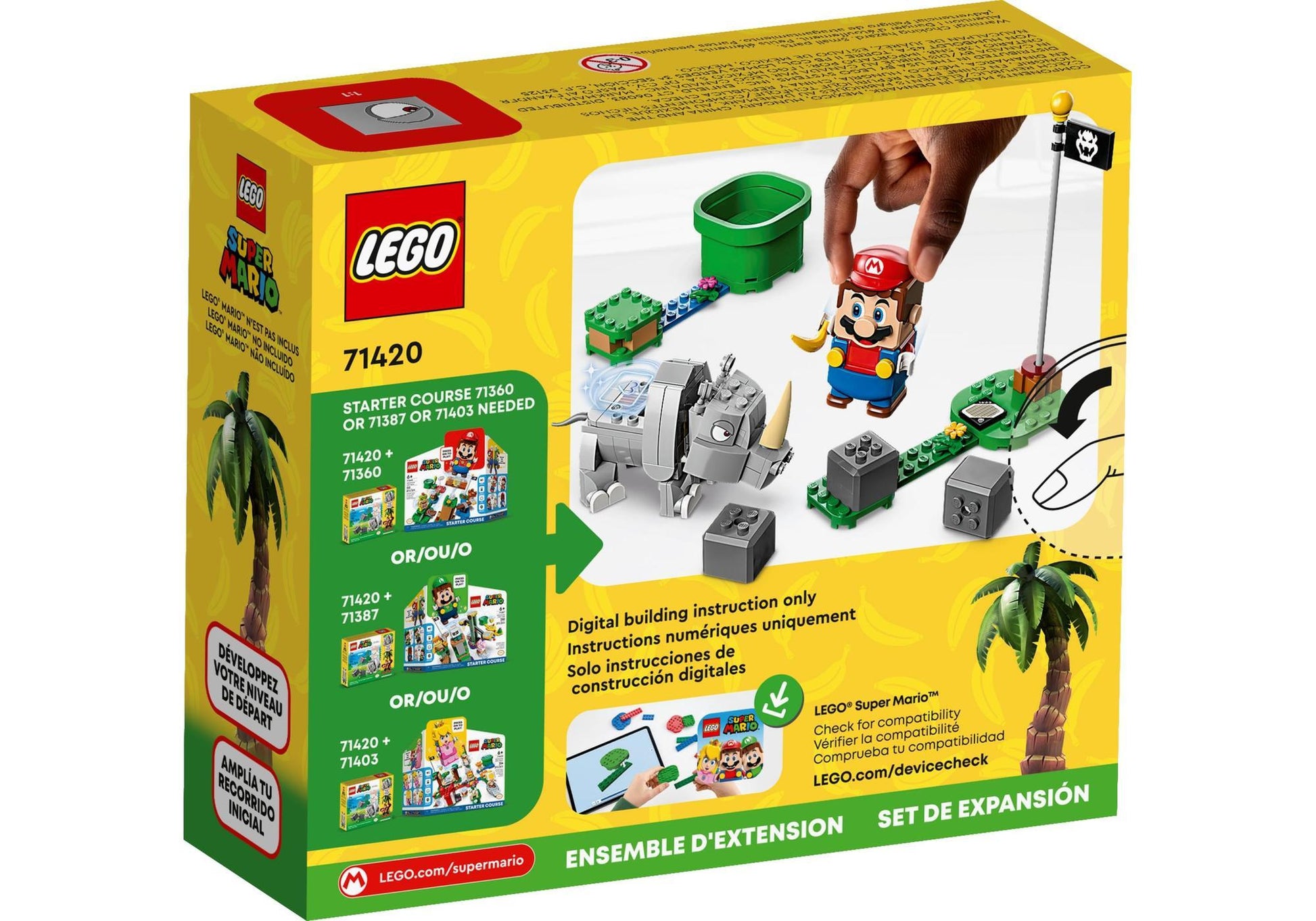 Lego 71420 Super Mario: Rambi das Rhino - Erweiterungsset - plegobil