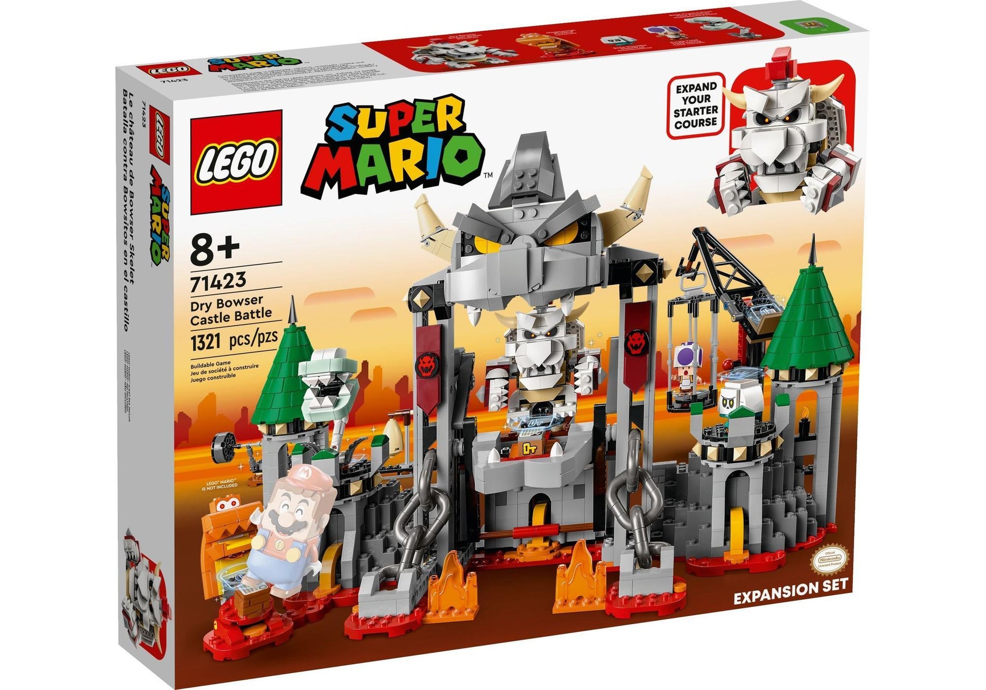 Lego 71423 Super Mario: Knochen-Bowsers Festungsschlacht - Erweiterungsset - plegobil