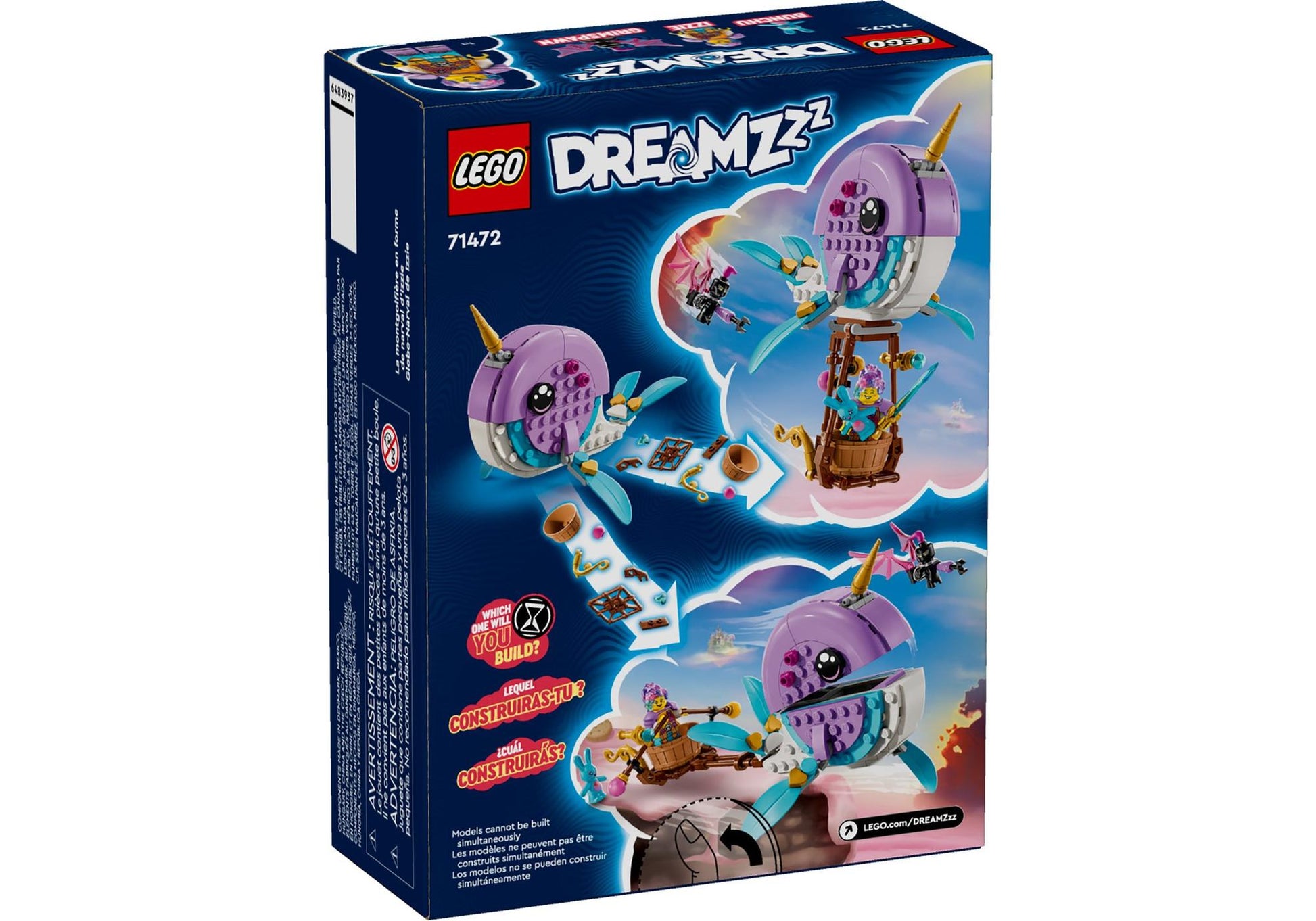 Lego 71472 DreamZzz: Izzies Narwal-Heißluftballon - plegobil