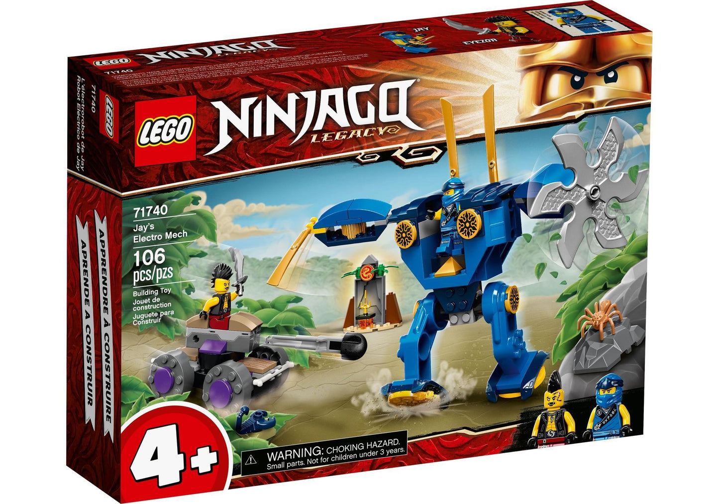 Lego 71740 Ninjago: Jays Elektro-Mech - plegobil