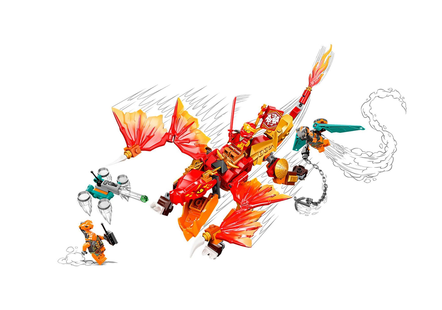 Lego 71762 Ninjago: Kais Feuerdrache EVO - plegobil