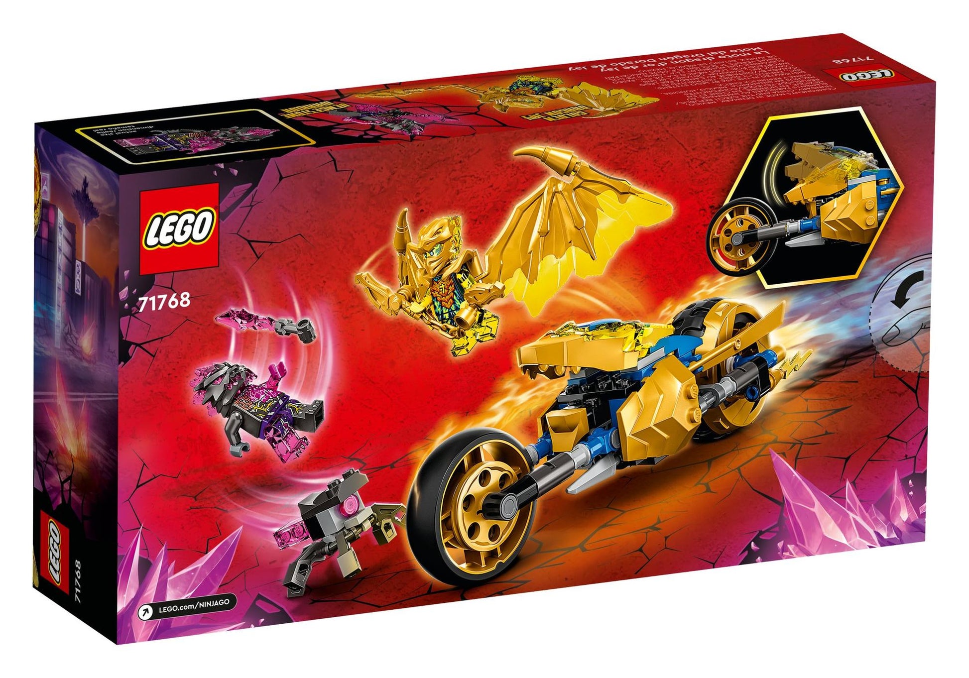 Lego 71768 Ninjago: Jays Golddrachen-Motorrad - plegobil