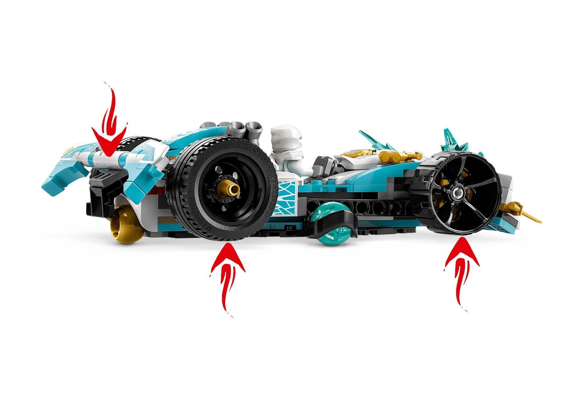 Lego 71791 Ninjago: Zanes Drachenpower-Spinjitzu-Rennwagen - plegobil