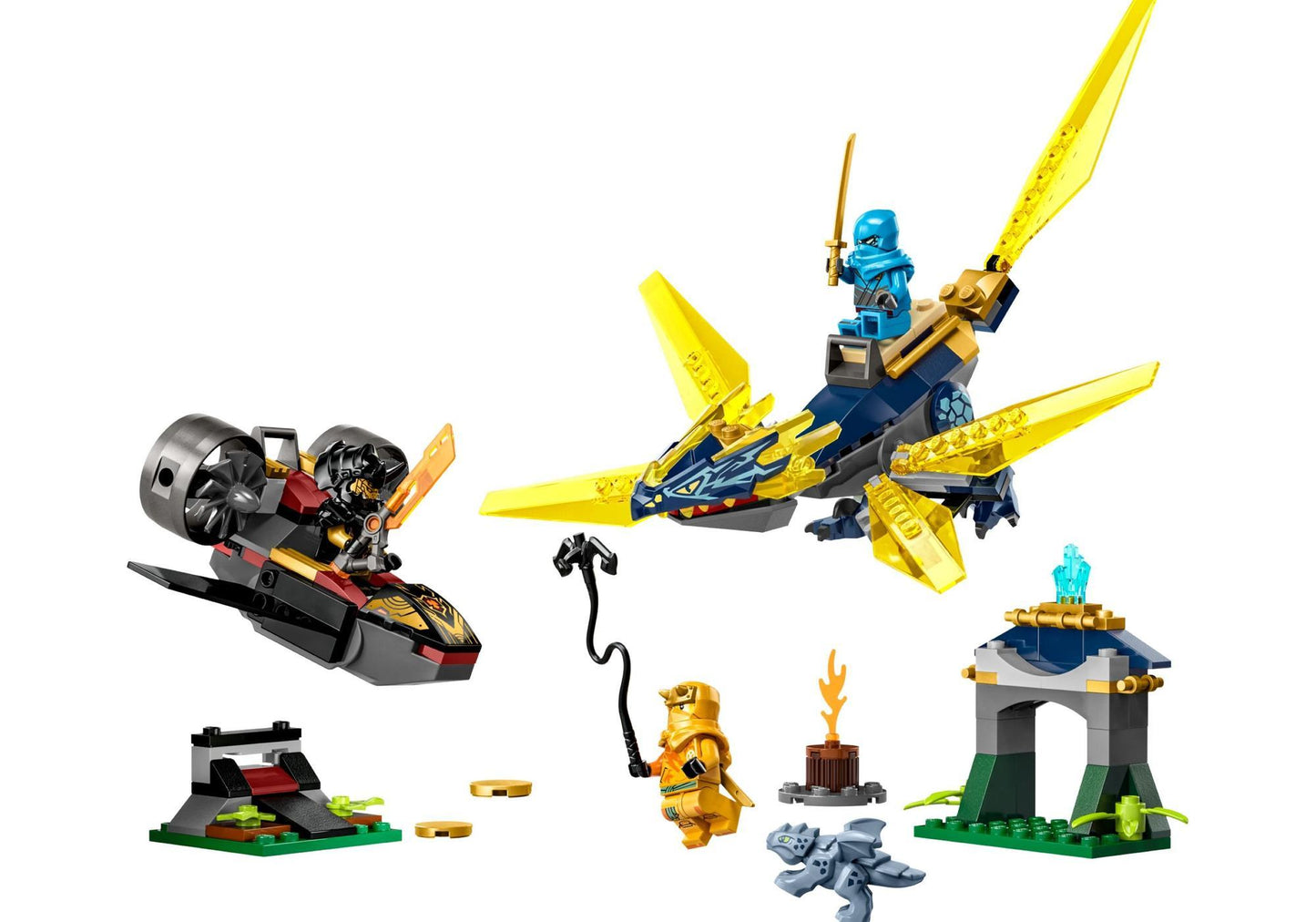 Lego 71798 Ninjago: Duell zwischen Nya und Arins Babydrachen - plegobil