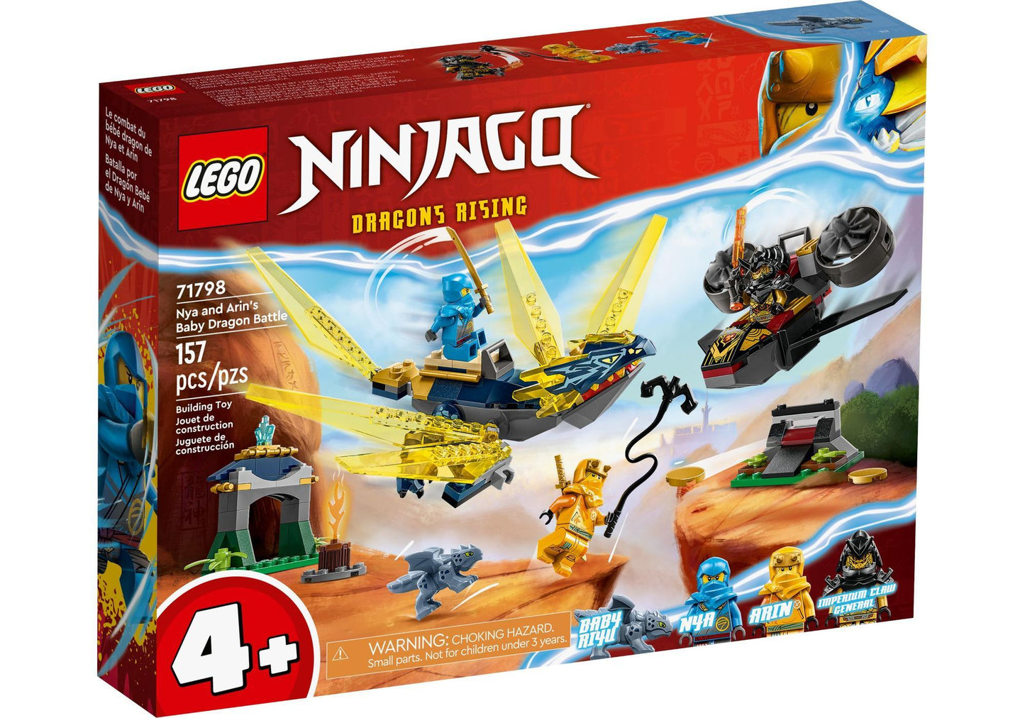 Lego 71798 Ninjago: Duell zwischen Nya und Arins Babydrachen - plegobil