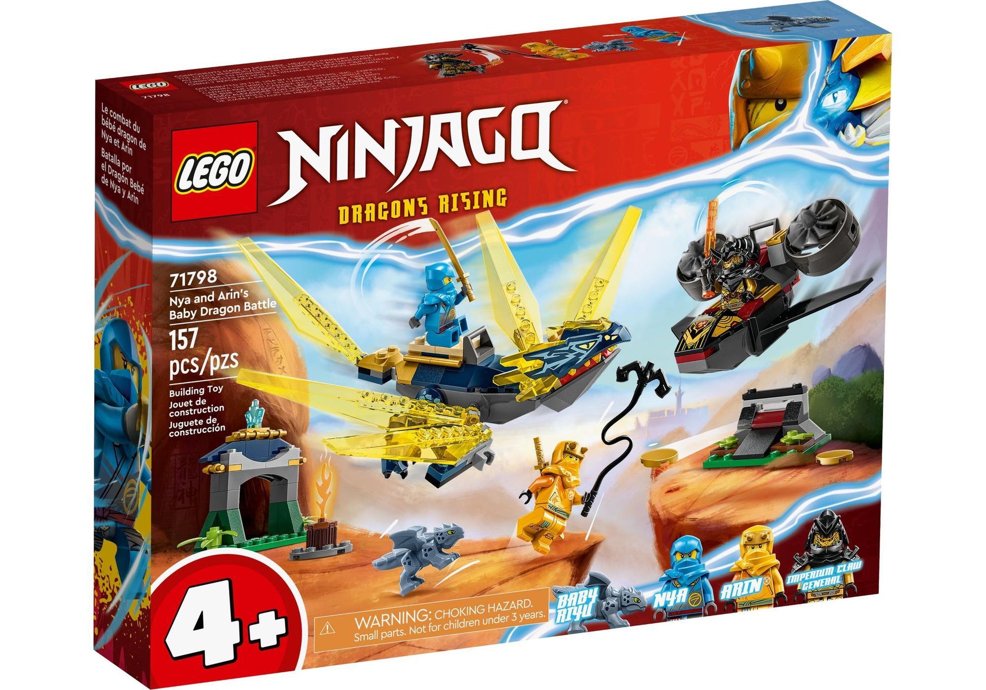 Lego 71798 Ninjago: Duell zwischen Nya und Arins Babydrachen - plegobil