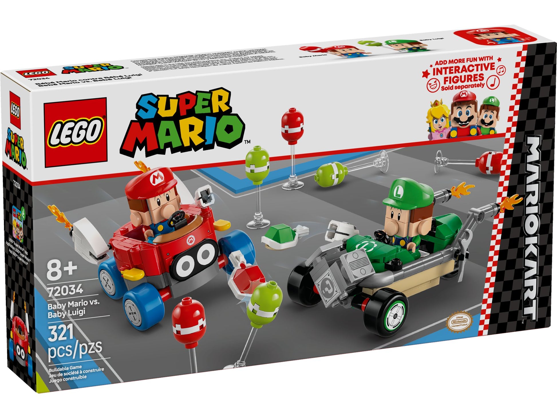 Lego 72034 Super Mario: Mario Kart Baby Mario vs. Baby Luigi - plegobil
