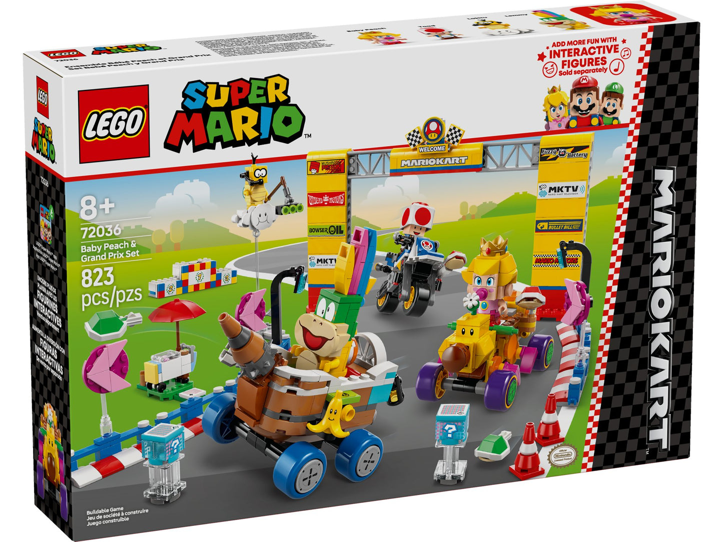 Lego 72036 Super Mario: Mario Kart Baby Peach & Grand Prix–Set - plegobil