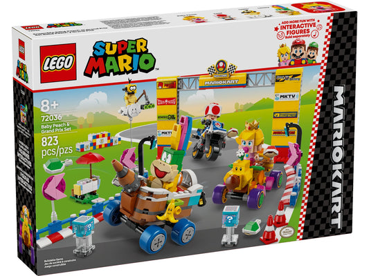 Lego 72036 Super Mario: Mario Kart Baby Peach & Grand Prix–Set - plegobil