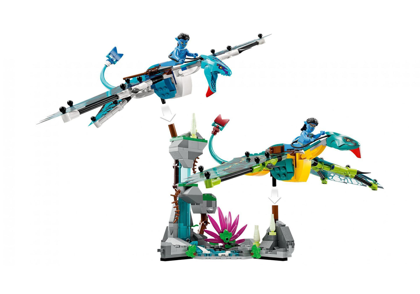 Lego 75572 Avatar: Jakes und Neytiris erster Flug auf einem Banshee - plegobil