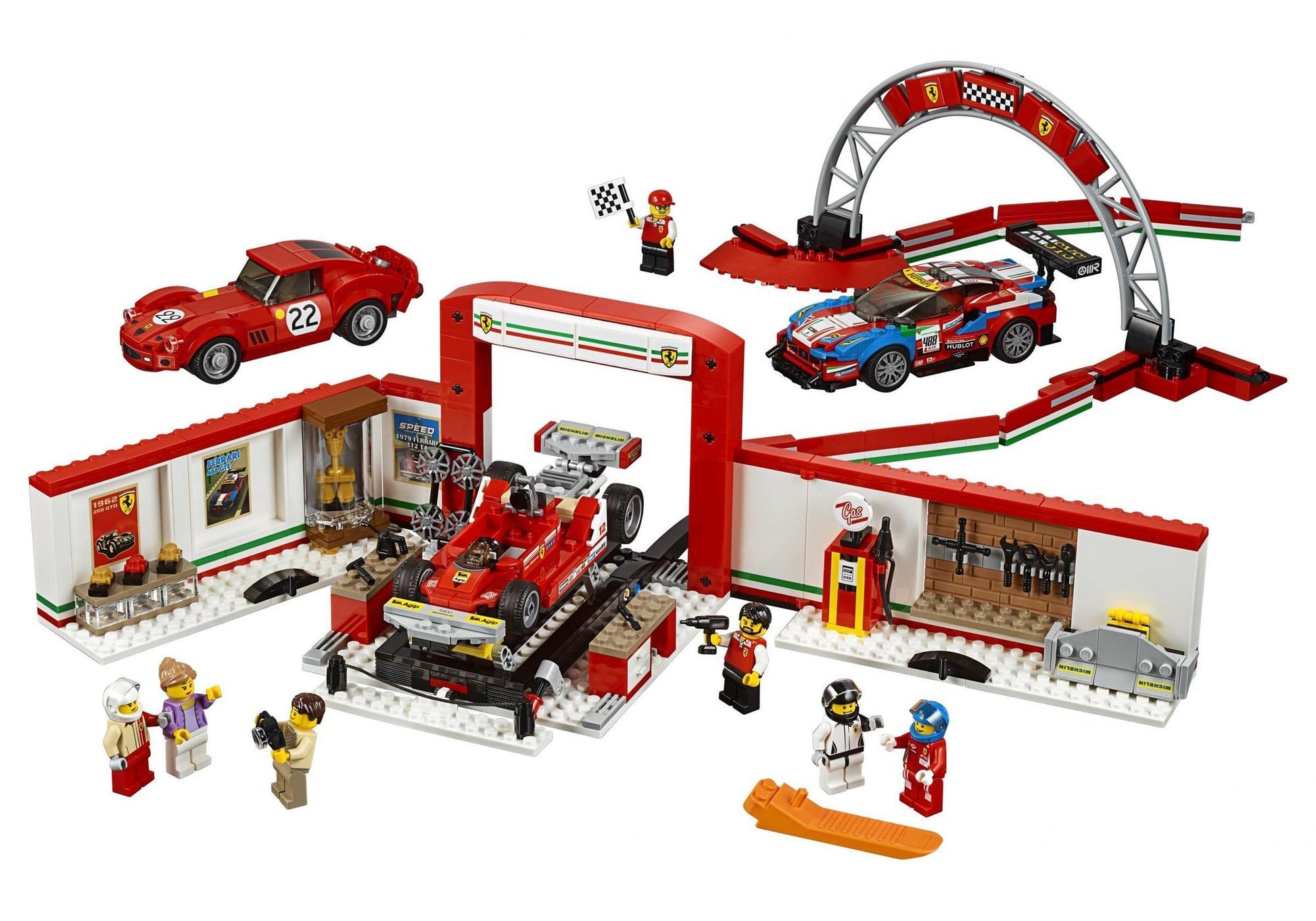 Lego 75889 Speed Champions: Ferrari Garage Ferrari 250 GTO & Ferrari 488 GT - plegobil