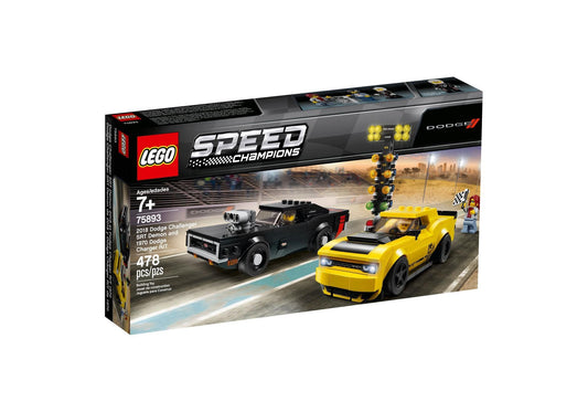 Lego 75893 Speed Champions: 2018 Dodge Challenger SRT Demon und 1970 Dodge Charger R/T - plegobil