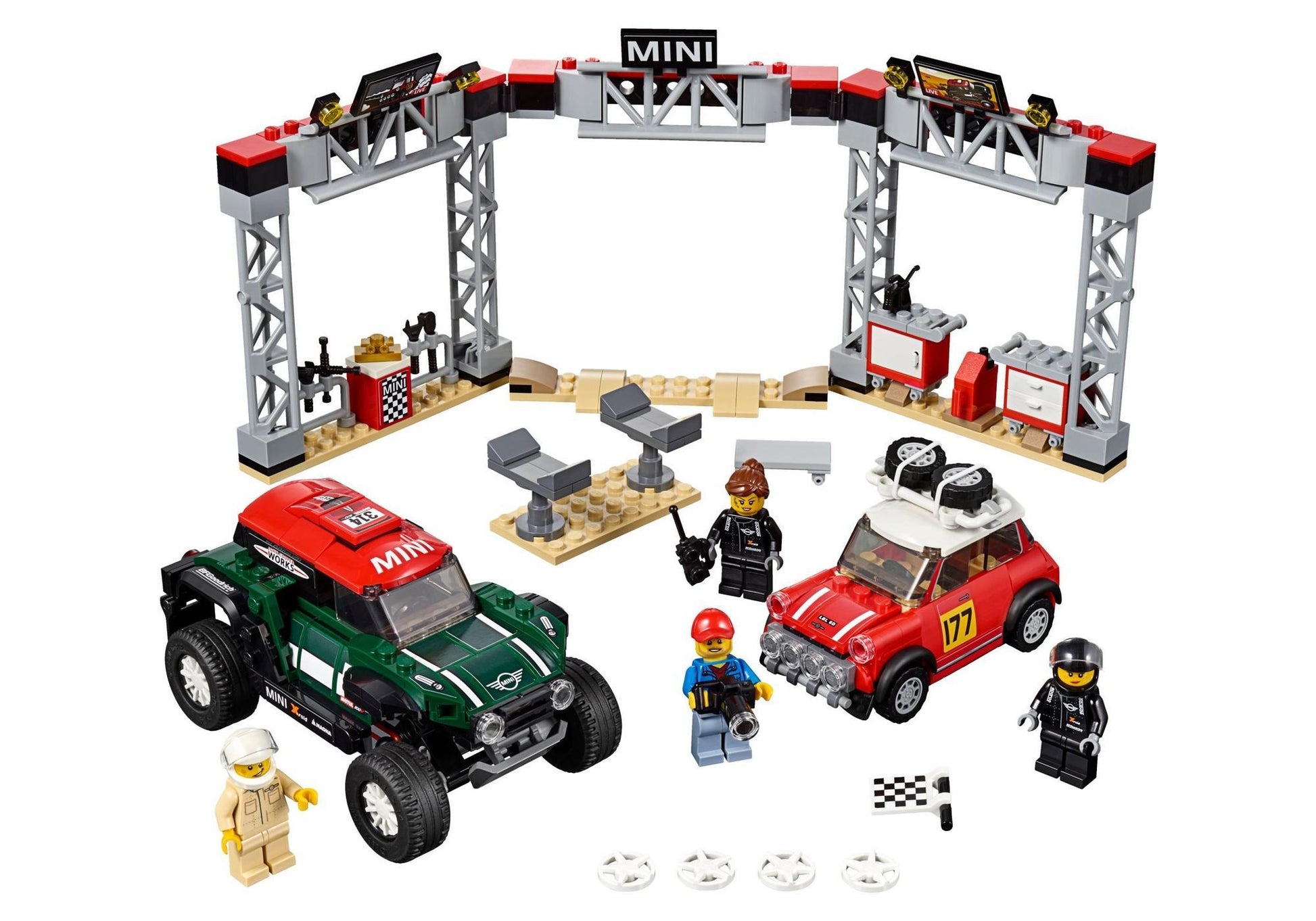 Lego 75894 Speed Champions: Rallyeauto 1967 Mini Cooper S und Buggy 2018 Mini John Cooper Works - plegobil