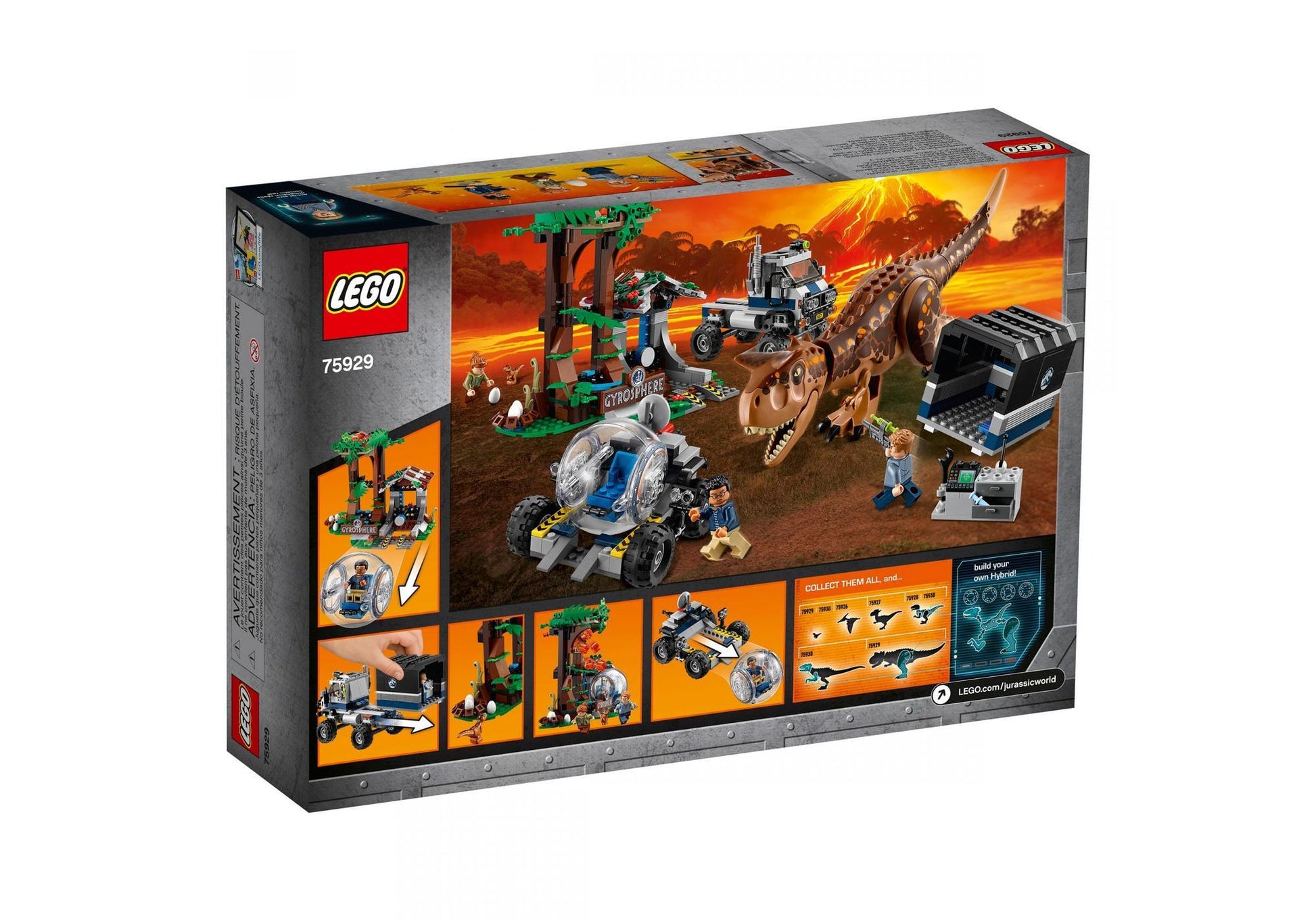 Lego 75929 Jurassic World: Carnotaurus - Flucht in der Gyrosphere - plegobil