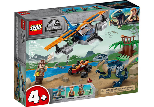 Lego 75942 Jurassic World: Velociraptor: Rettungsmission mit dem Doppeldecker - plegobil