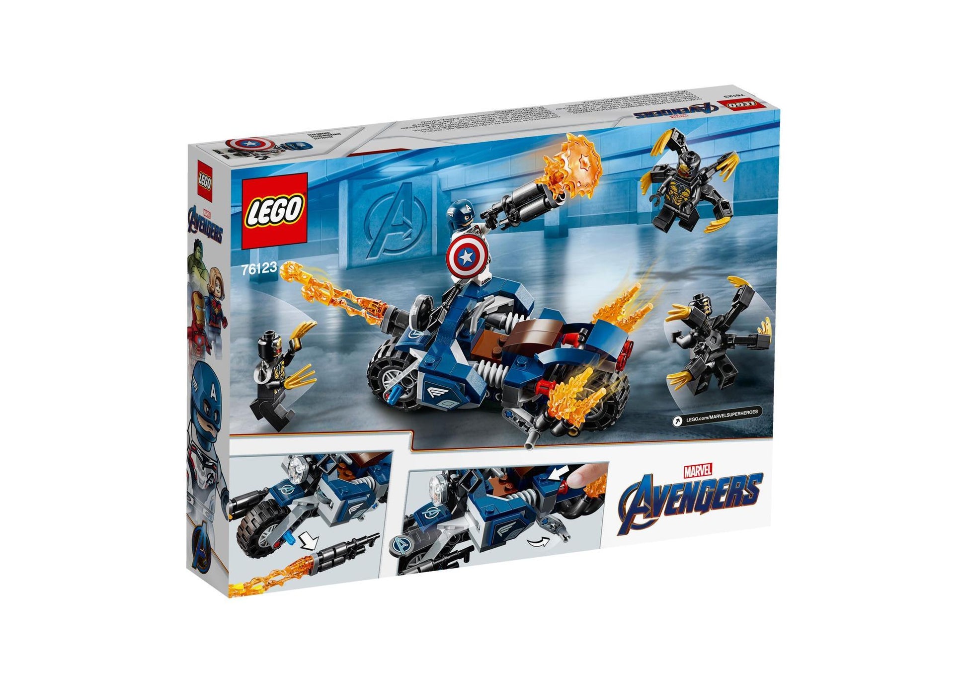 Lego 76123 Marvel Avengers: Captain America: Outrider-Attacke - plegobil