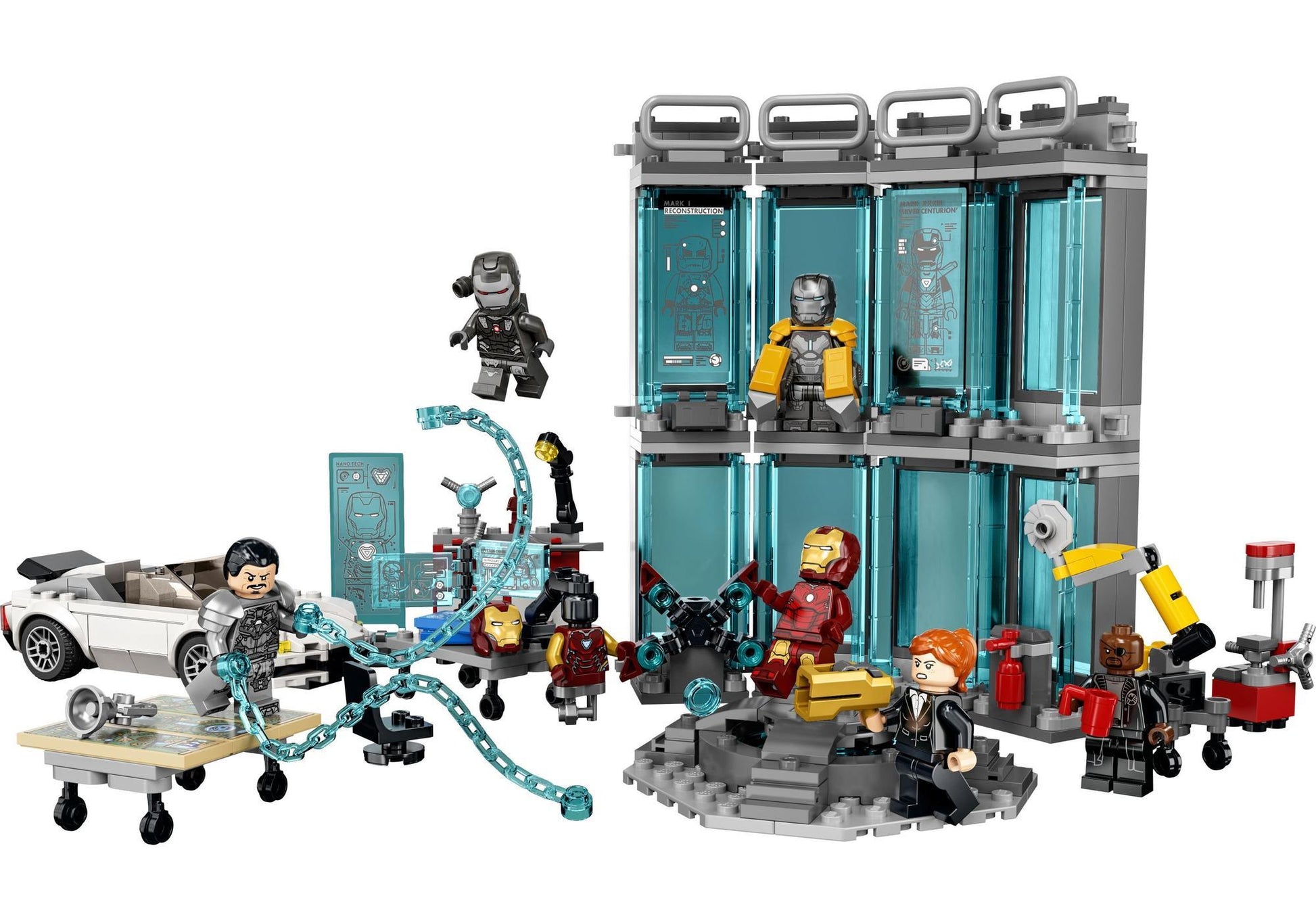 Lego 76216 Marvel The Infinity Saga: Iron Mans Werkstatt - plegobil