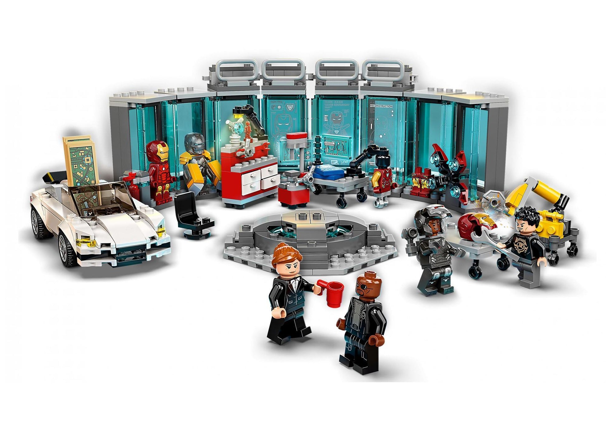 Lego 76216 Marvel The Infinity Saga: Iron Mans Werkstatt - plegobil