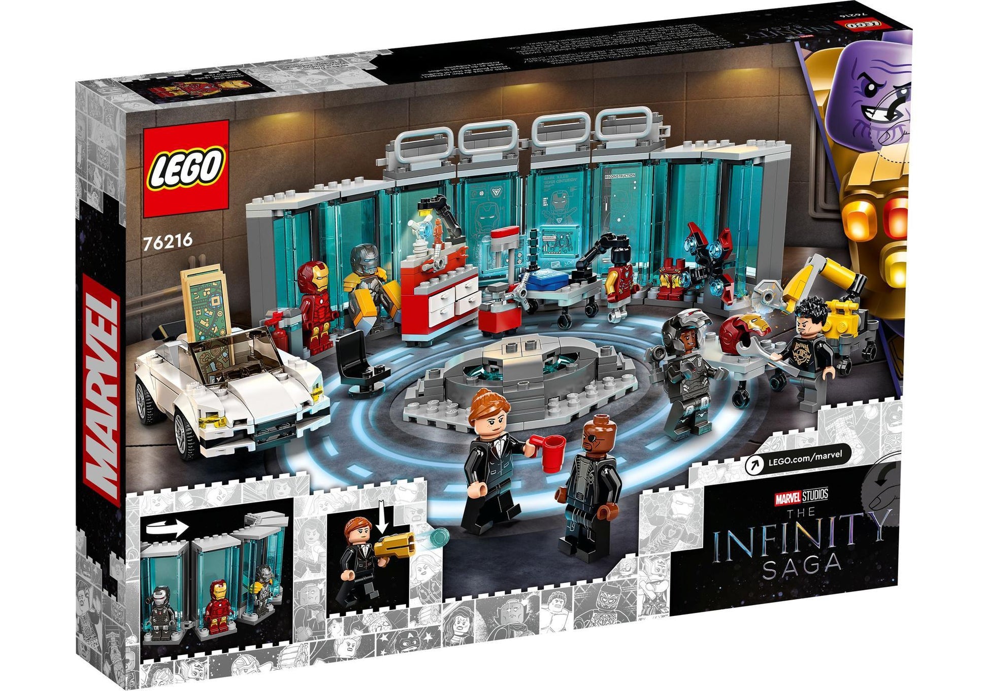 Lego 76216 Marvel The Infinity Saga: Iron Mans Werkstatt - plegobil