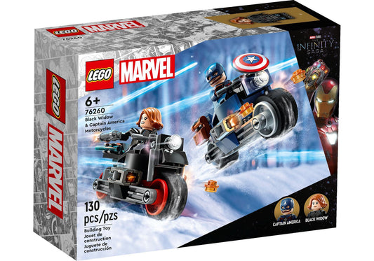 Lego 76260 Marvel The Infinity Saga: Black Widows & Captain Americas Motorräder - plegobil