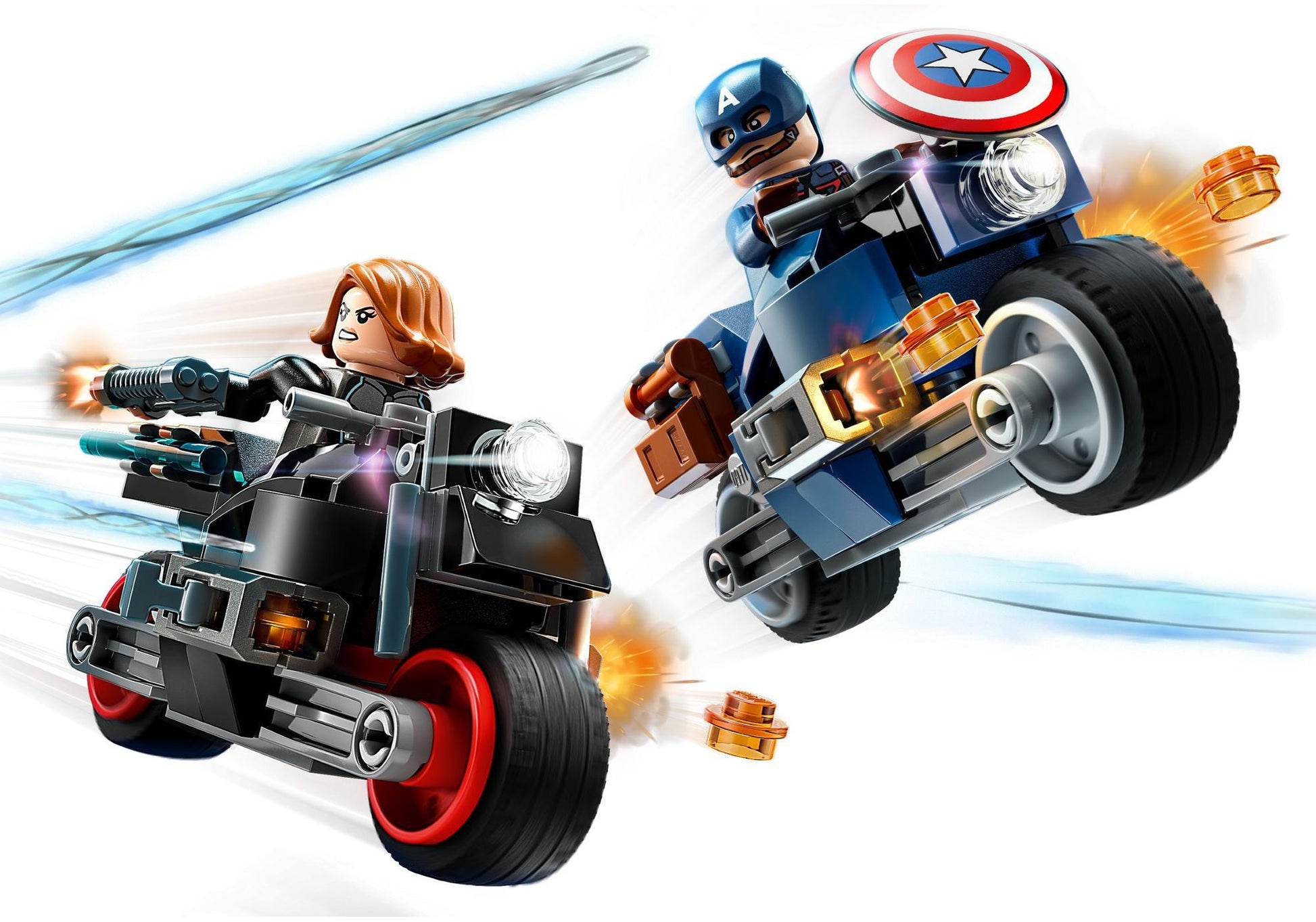 Lego 76260 Marvel The Infinity Saga: Black Widows & Captain Americas Motorräder - plegobil