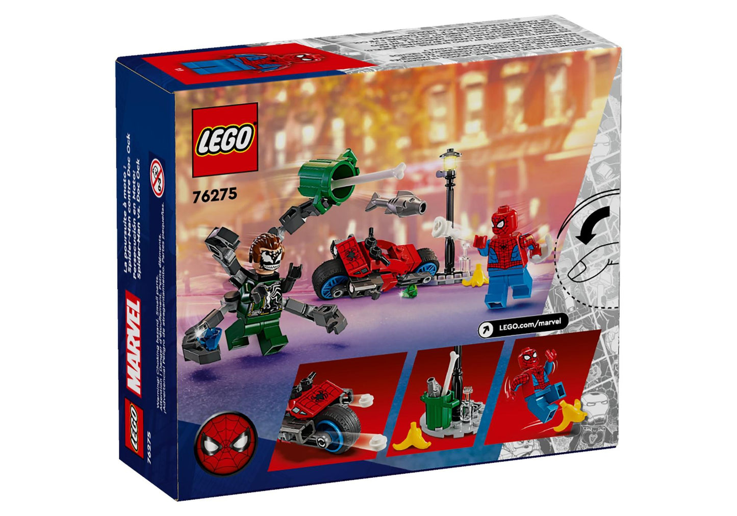 Lego 76275 Spider-Man: Motorrad-Verfolgungsjagd: Spider-Man vs. Doc Ock - plegobil