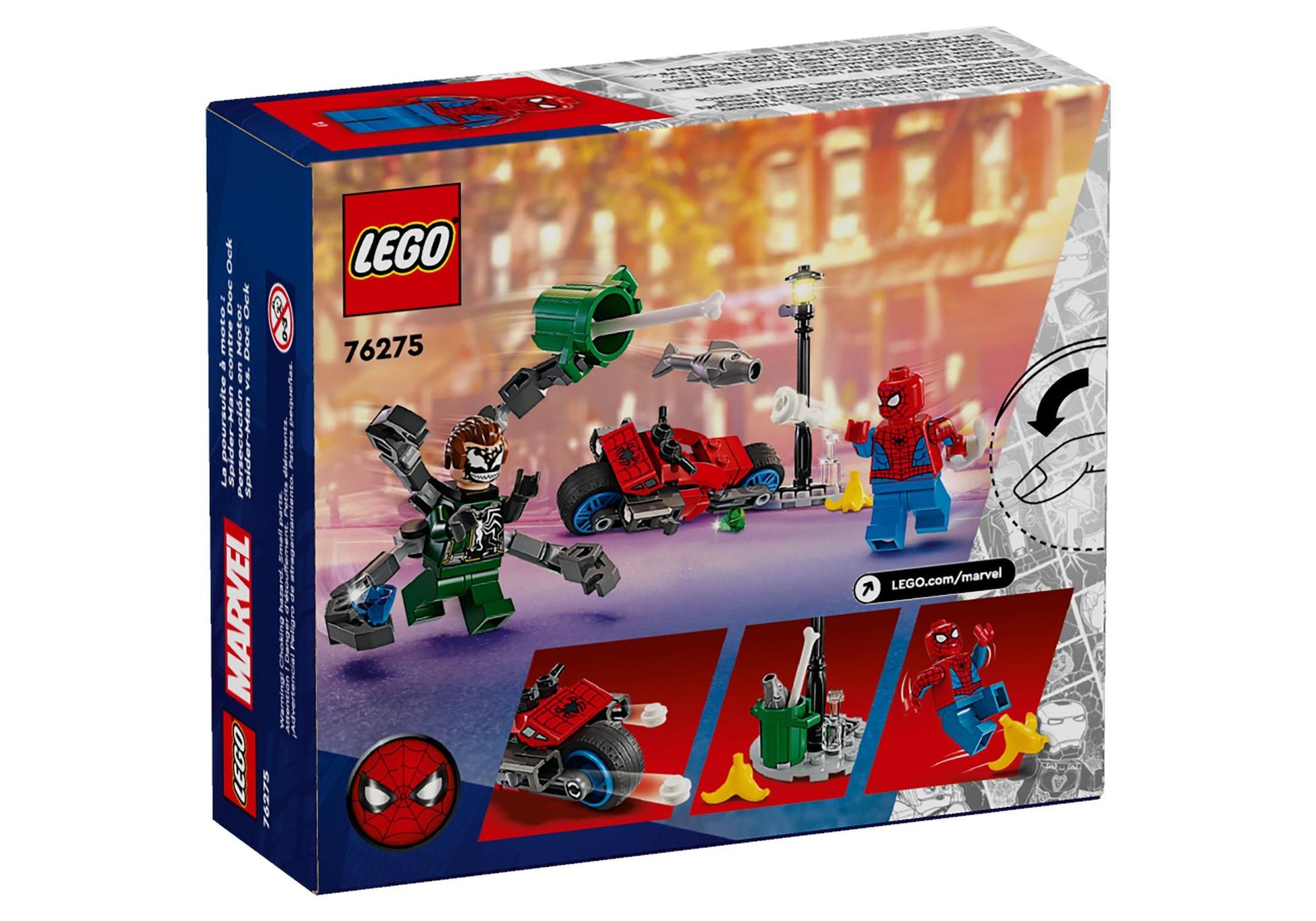 Lego 76275 Spider-Man: Motorrad-Verfolgungsjagd: Spider-Man vs. Doc Ock - plegobil
