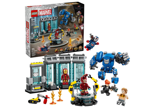 Lego 76315 Marvel: Iron Mans Labor: Halle der Rüstungen