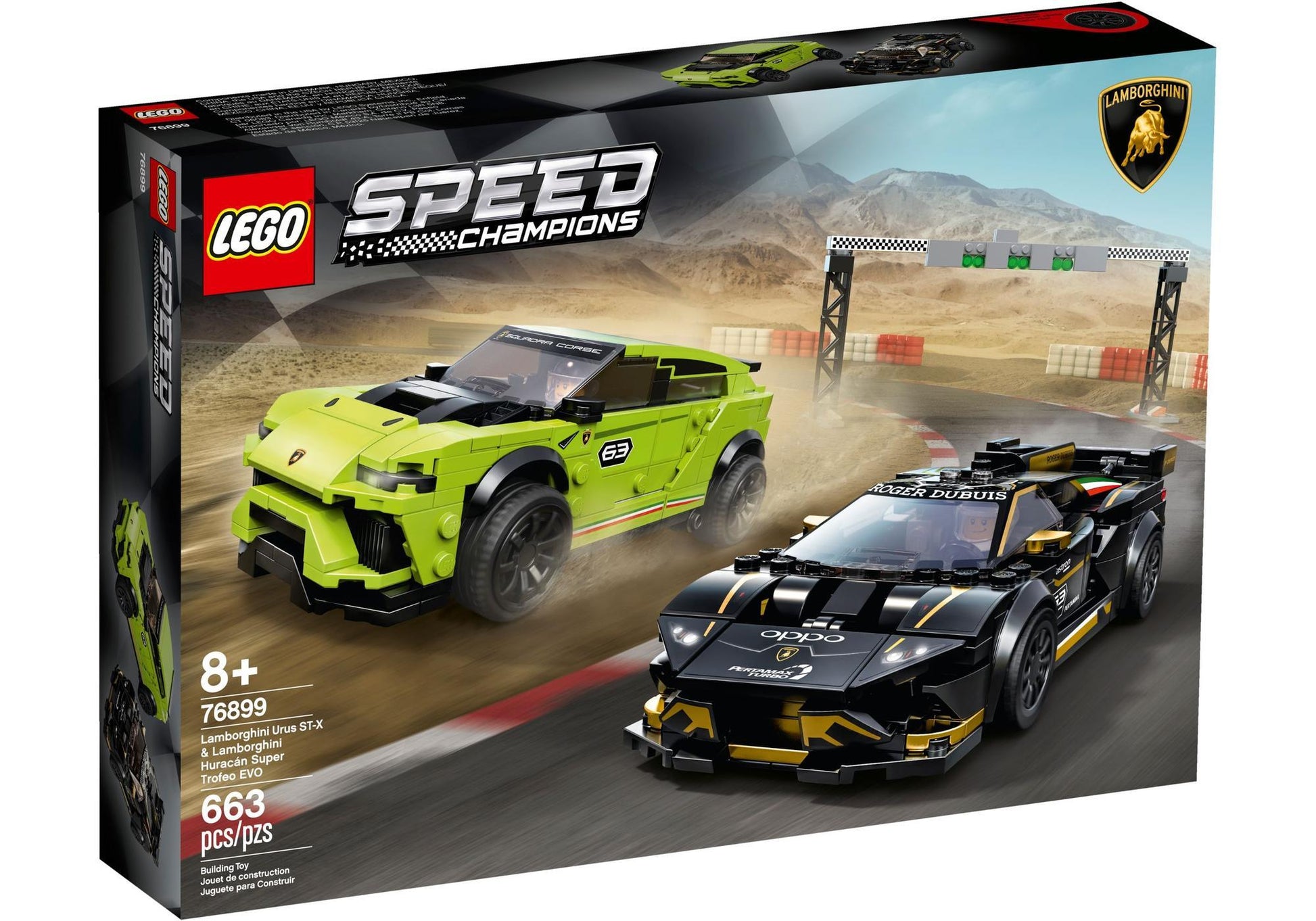Lego 76899 Speed Champions: Lamborghini Urus ST-X & Lamborghini Huracán Super Trofeo EVO - plegobil