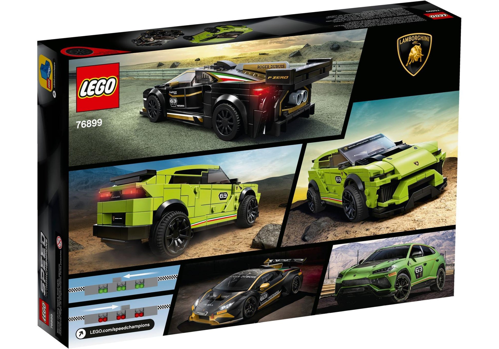Lego 76899 Speed Champions: Lamborghini Urus ST-X & Lamborghini Huracán Super Trofeo EVO - plegobil