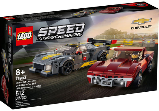 Lego 76903 Speed Champions: Chevrolet Corvette C8,R & 1968 Chevrolet Corvette - plegobil