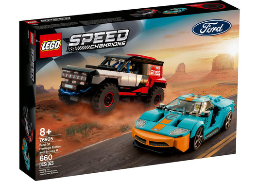 Lego 76905 Speed Champions: Ford GT Heritage Edition und Bronco R - plegobil