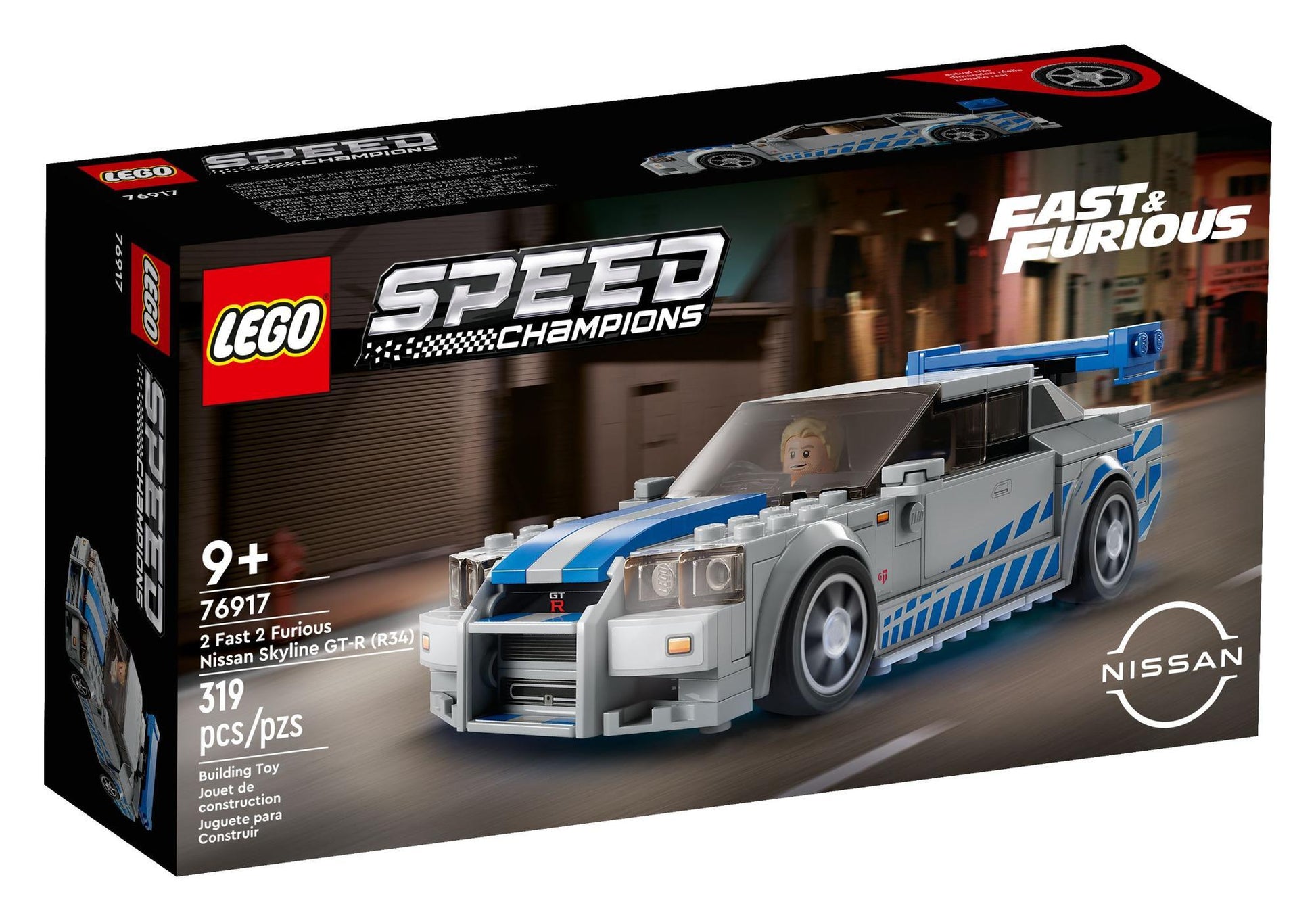 Lego 76917 Speed Champions: 2 Fast 2 Furious - Nissan Skyline GT-R (R34) - plegobil