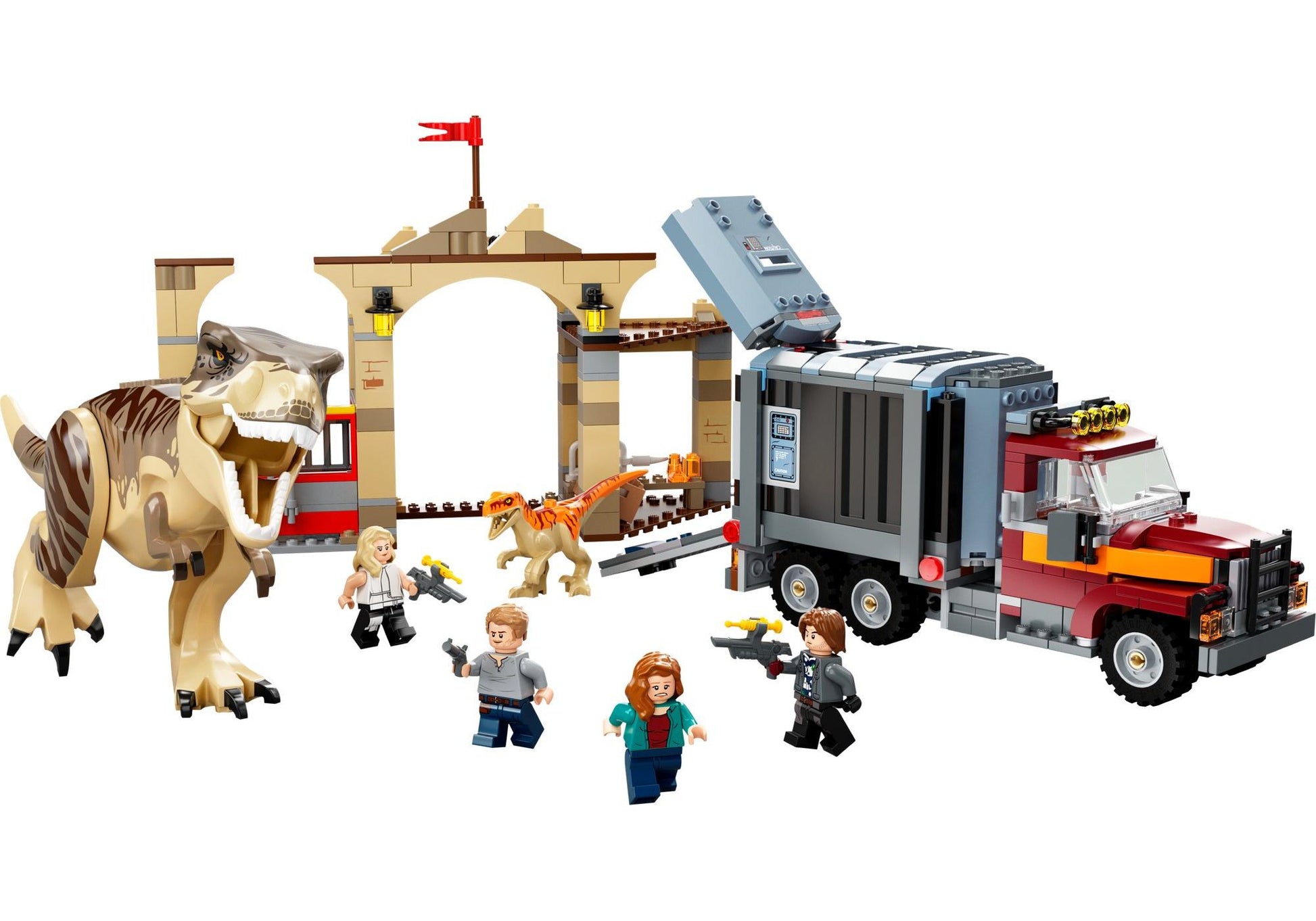 Lego 76948 Jurassic World: T. Rex & Atrociraptor: Dinosaurier-Ausbruch - plegobil