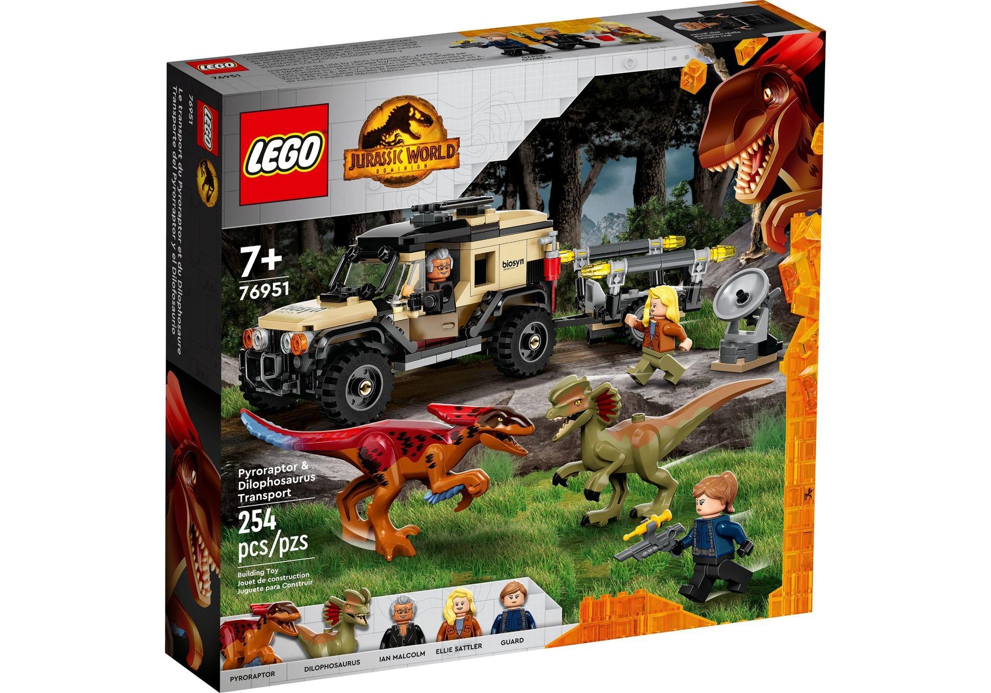 Lego 76951 Jurassic World: Pyroraptor & Dilophosaurus Transport - plegobil