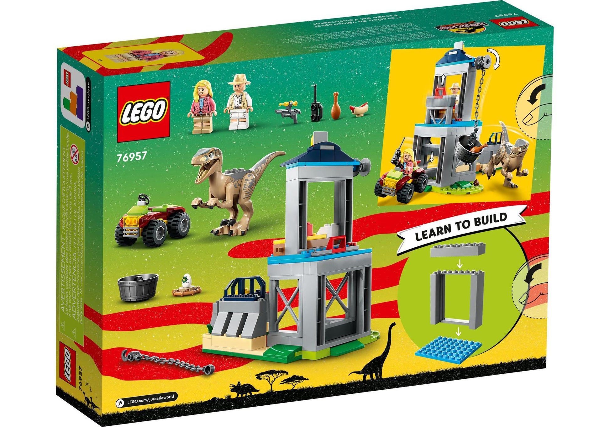 Lego 76957 Jurassic World: Flucht des Velociraptors - plegobil