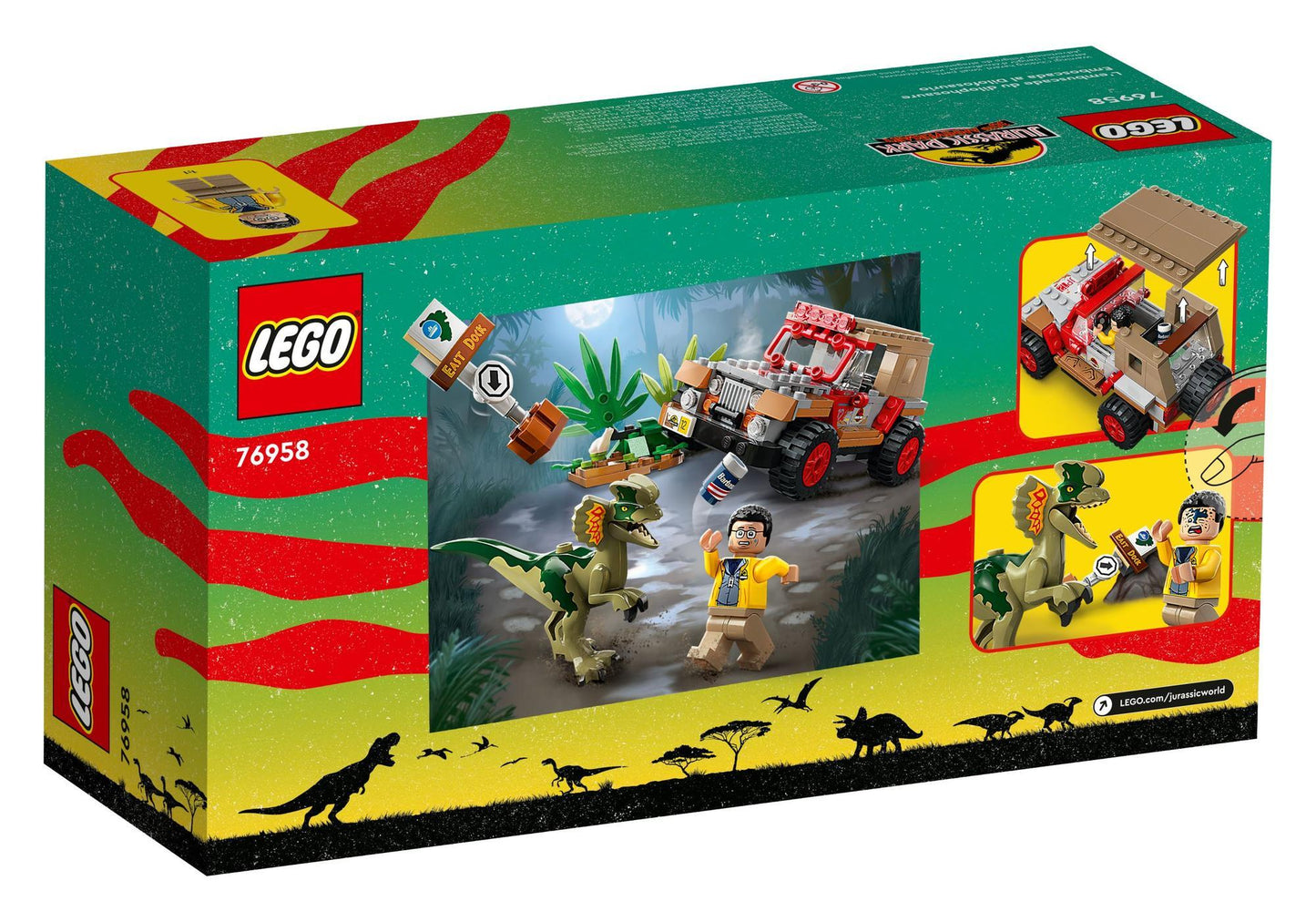 Lego 76958 Jurassic World: Hinterhalt des Dilophosaurus - plegobil