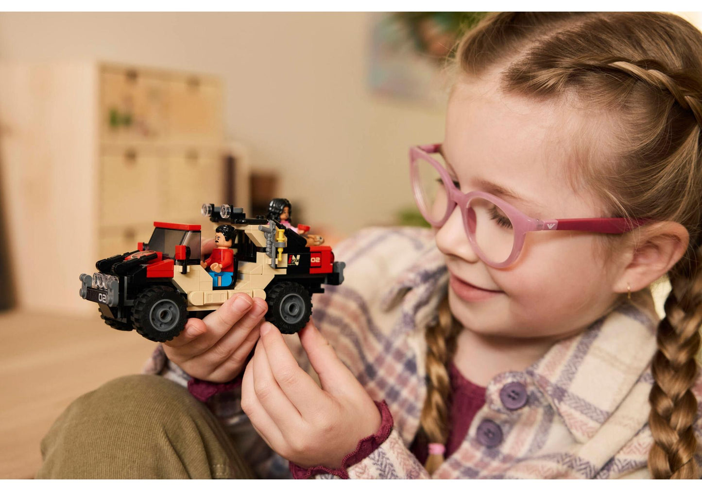 Lego 76972 Jurassic World: Raptor: Verfolgungsjagd mit dem Geländewagen