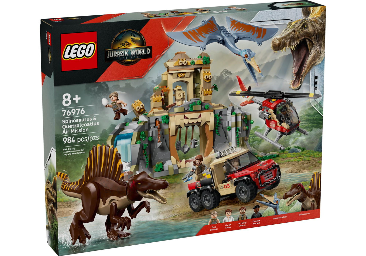 Lego 76976 Jurassic World: Spinosaurier & Quetzalcoatlus: Hubschrauber-Einsatz