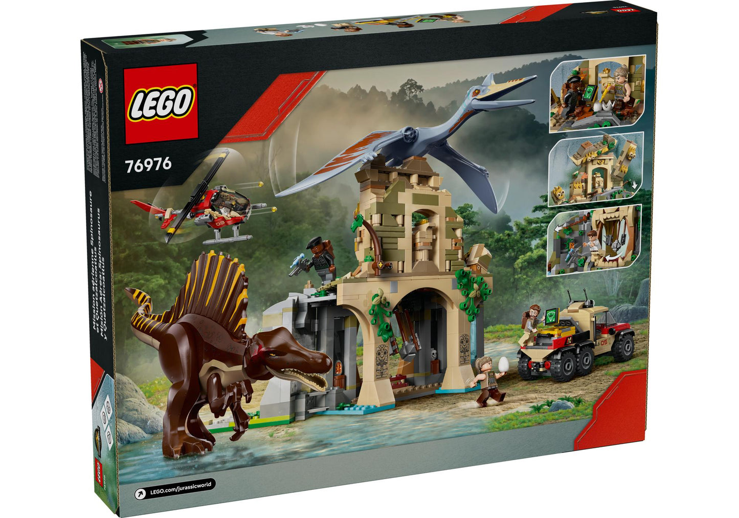 Lego 76976 Jurassic World: Spinosaurier & Quetzalcoatlus: Hubschrauber-Einsatz