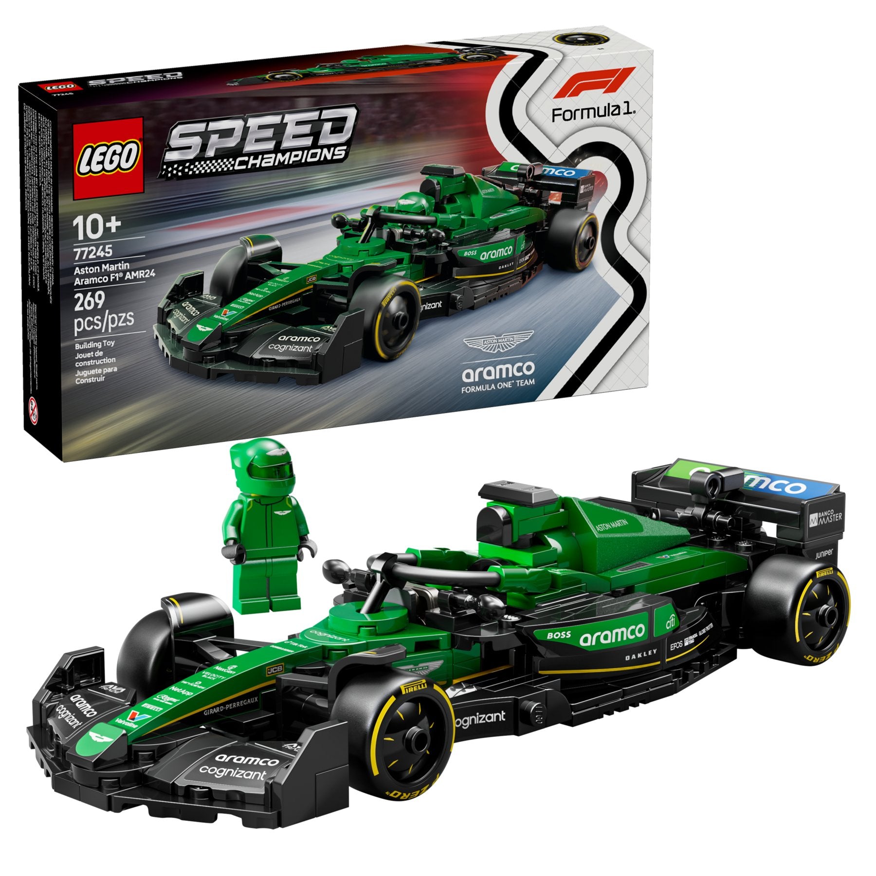Lego 77245 Speed Champions: Aston Martin Aramco F1 AMR24 Rennauto - plegobil