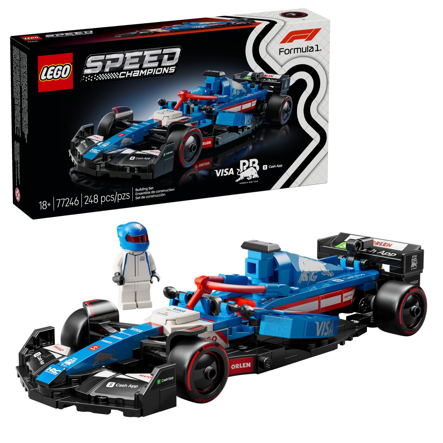 Lego 77246 Speed Champions: Visa Cash App RB VCARB 01 F1 Rennauto - plegobil