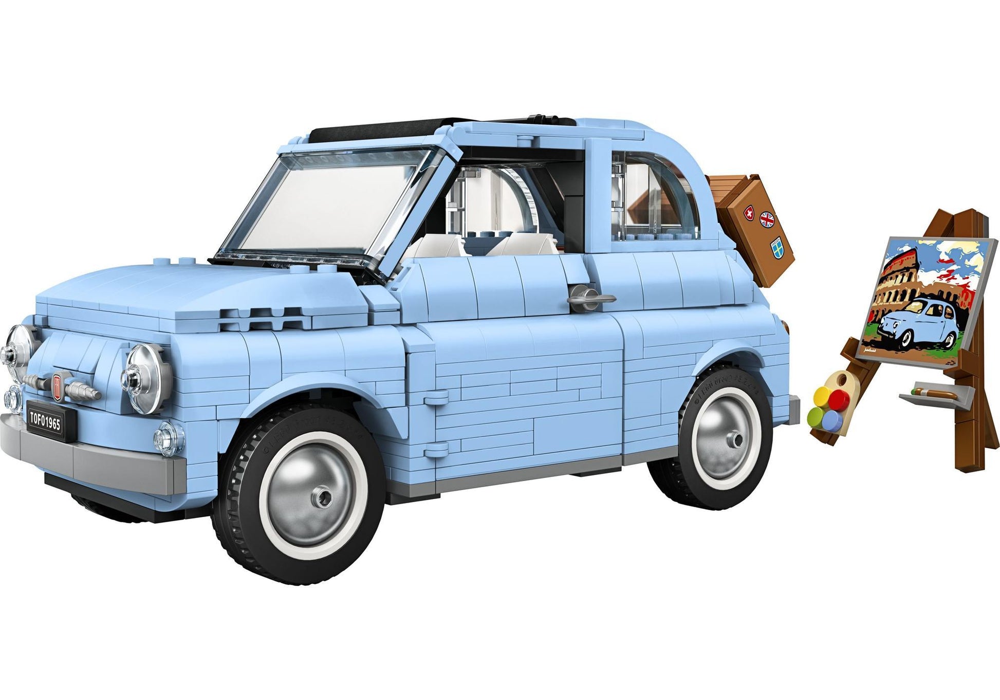 Lego 77942 Creator Expert blauer Fiat 500 - plegobil