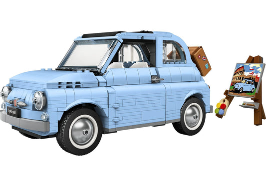 Lego 77942 Creator Expert blauer Fiat 500 - plegobil