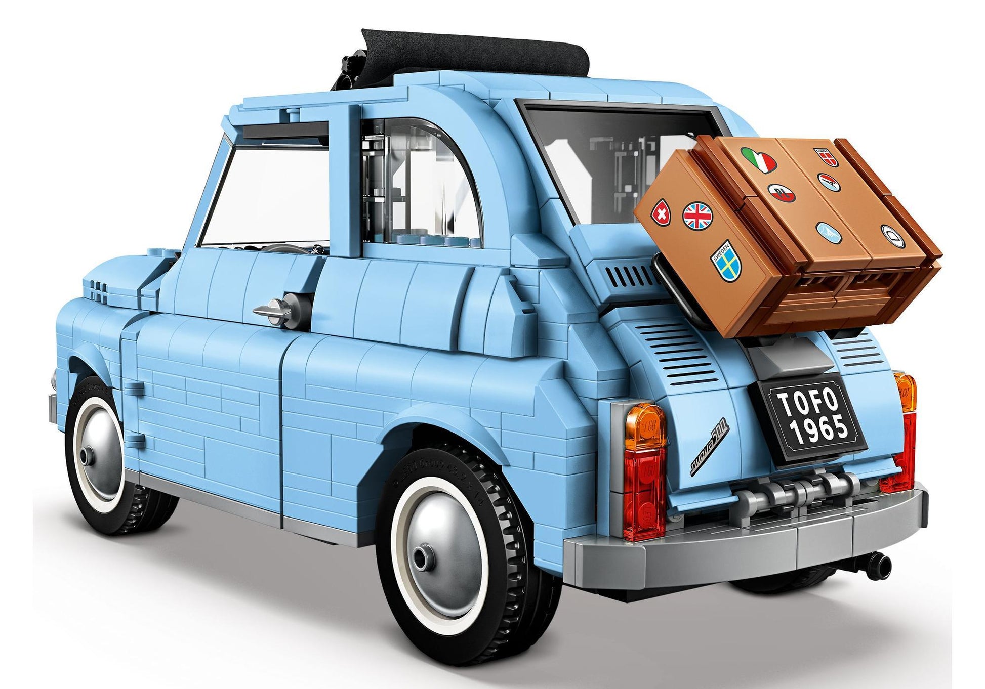 Lego 77942 Creator Expert blauer Fiat 500 - plegobil